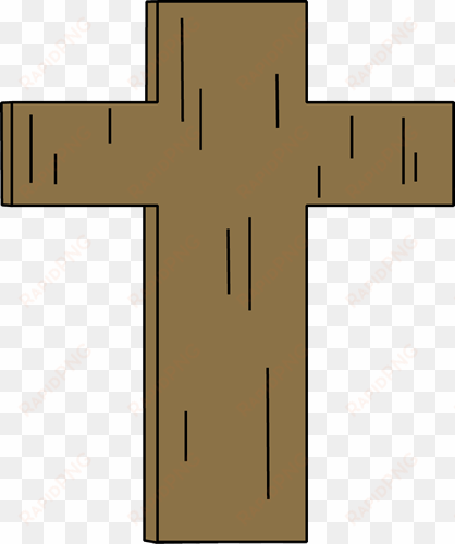Easter Cross Clip Art Image Brown Wooden - Clip Art transparent png image