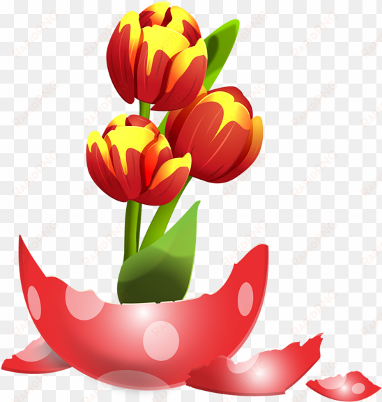 easter egg vase png clip art image - sprenger's tulip