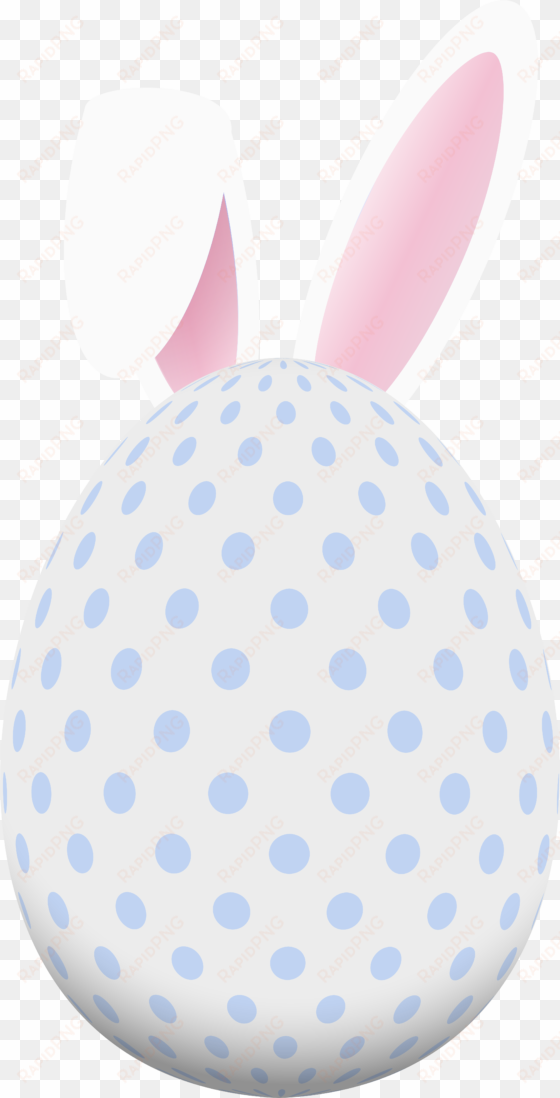 easter egg with bunny ears clipart