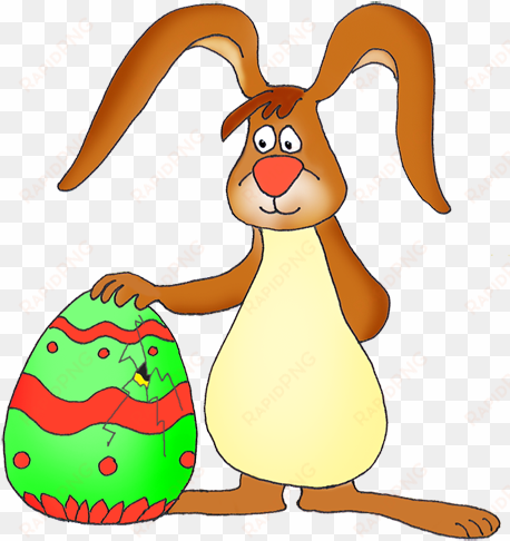 easter eggs clipart cracked - funny easter bunny