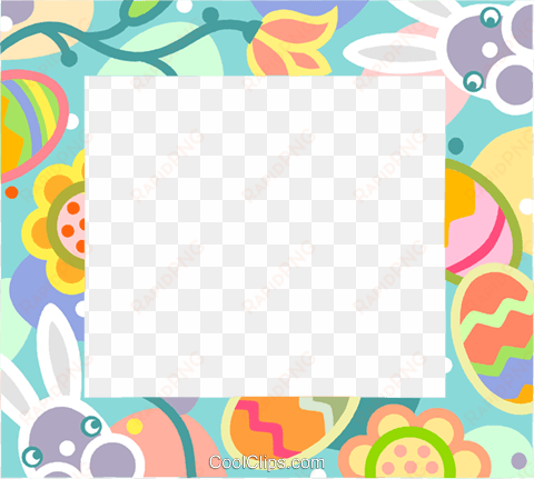 easter frame royalty free vector clip art illustration - frames and borders