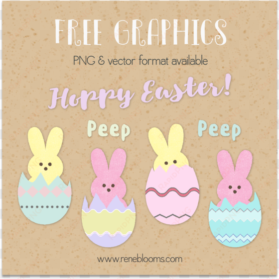 easter peeps free graphics vector - domestic rabbit