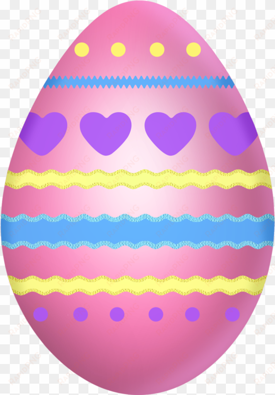 easter pink egg with hearts png clipart picture - free easter eggs clip art