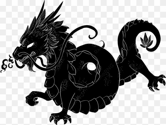 eastern dragon design - eastern dragon black and white