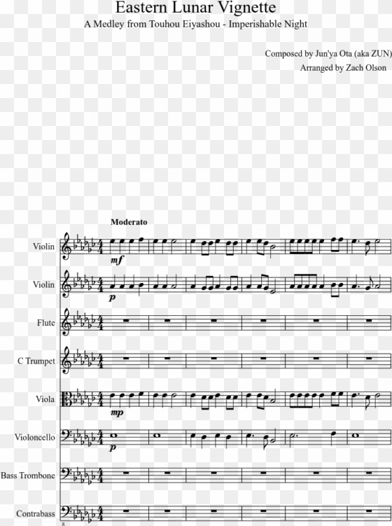 eastern lunar vignette sheet music composed by composed - thomas the train trumpet