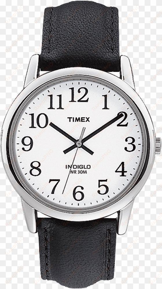 easy reader 35mm leather strap watch - timex watch indiglo