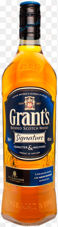 easy to drink, full of character and bags of maltiness, - grant's signature blended whisky