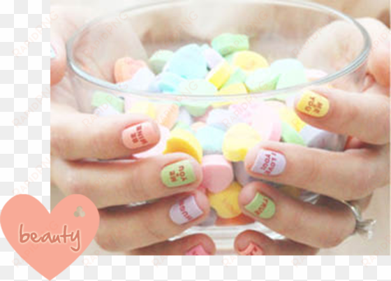 easy to make conversation heart cakes for a valentine's - valentine's manicure