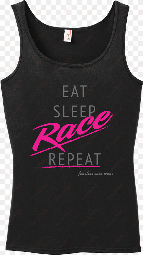 eat, sleep, race, repeat tanks - green