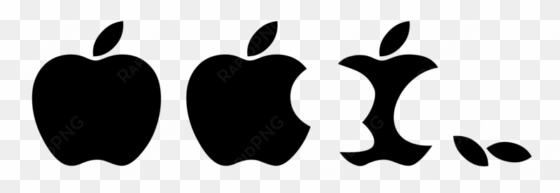 eaten apple logo vector - apple logo whole apple