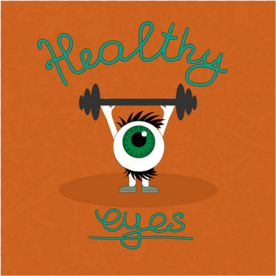 eating a healthy diet and taking simple common sense - save eye poster