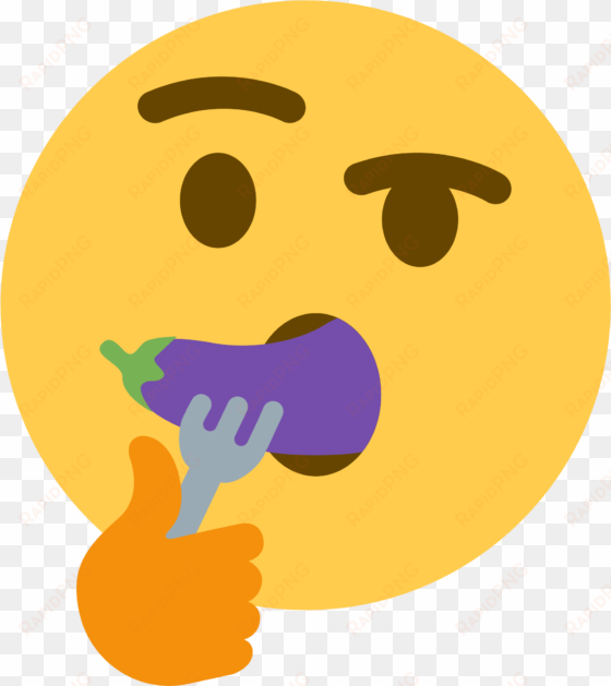 Eating - Eating Eggplant Emoji transparent png image