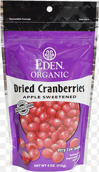 Eden Foods Dried Cranberries Organic Package-4 Oz - Lundberg Organic Thin Stackers Rice Cakes Red Rice transparent png image