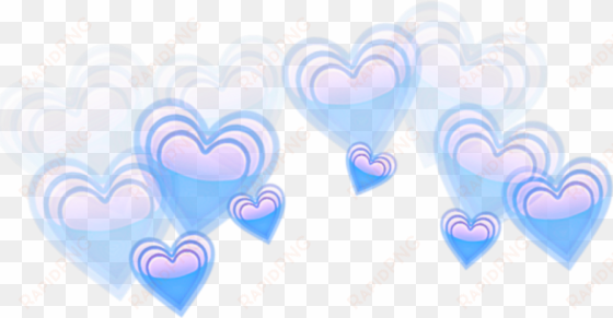 edit overlay corazones report - blue heart crown png