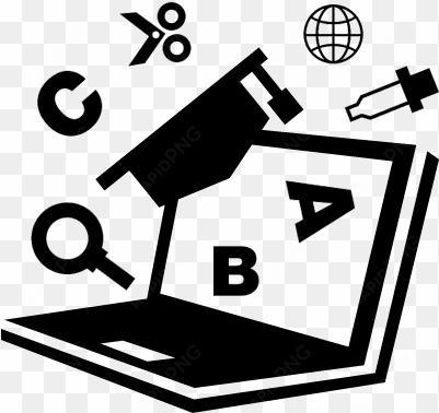 education vector png download - computer education logo design png
