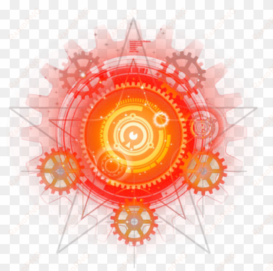 effect gears star orange portal magic - magic circle orange png