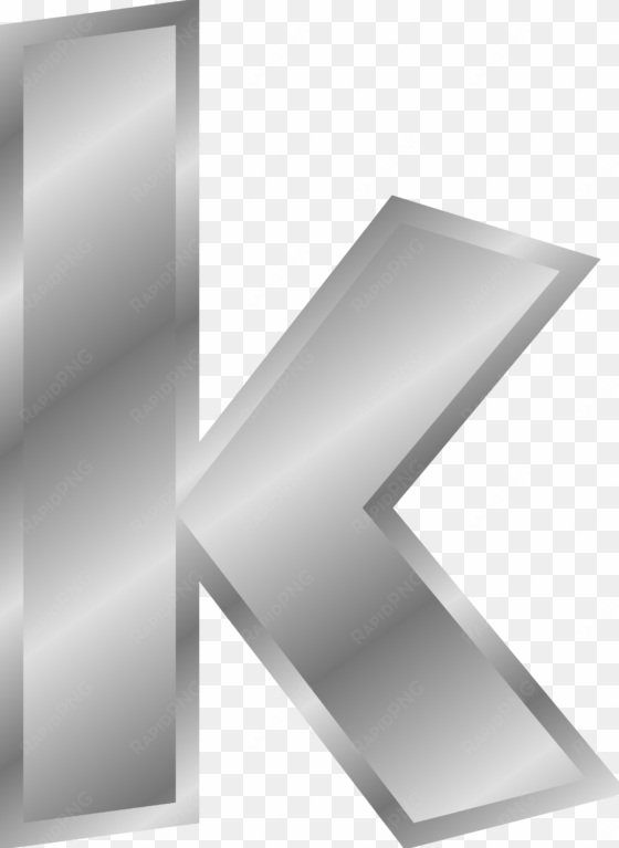effect letter k png image - letter k silver png