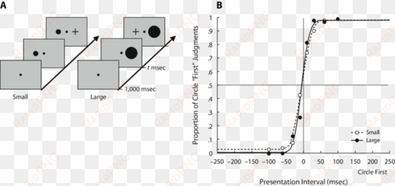 effects of the marker size on temporal-order judgments - stimulus