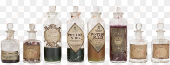 Eight Magical Potions And Bottles - Harry Potter Potions Png transparent png image