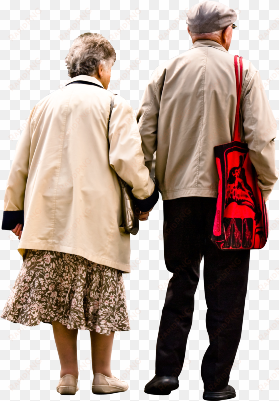 elderly couple holding hands walking garry knight/cc - old people png