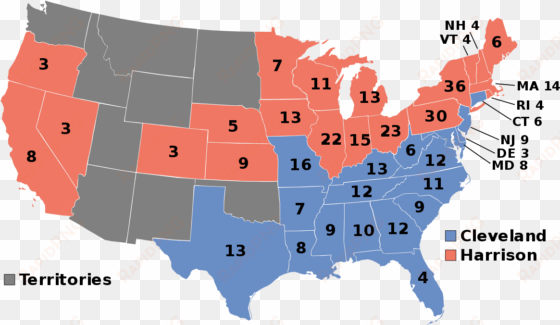 electoral college map 1888