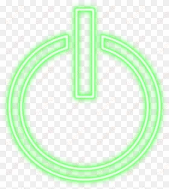 electronics - green power button png