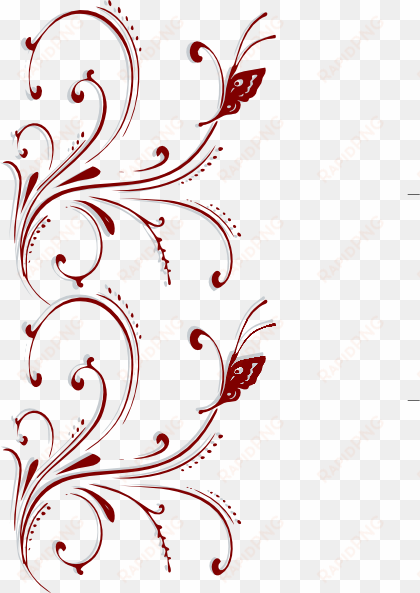 elegant scroll border png - write here notebooks: butterfly notebook/journal/diary