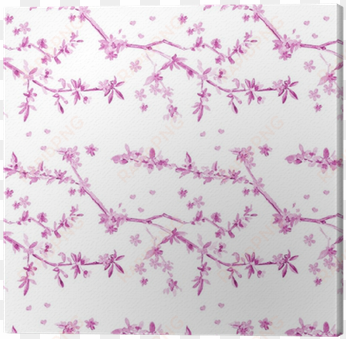 elegant seamless texture with almond blossom flowering - painting