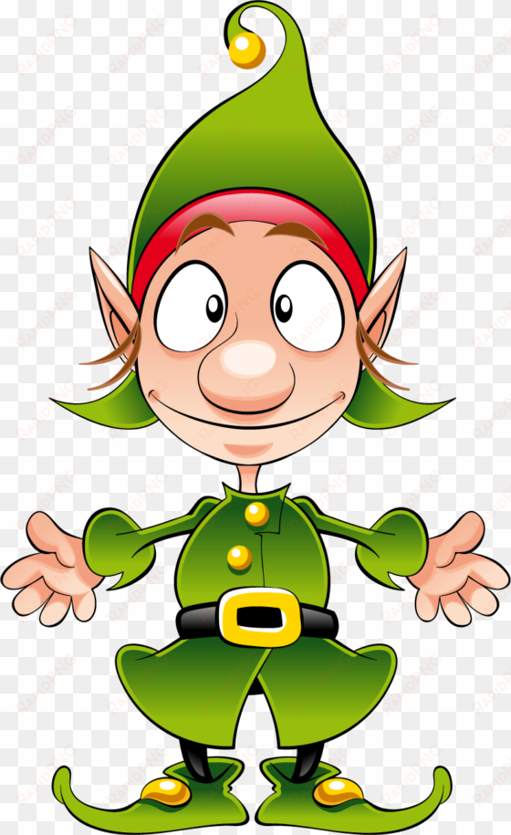 elf clipart png - christmas elves and santa