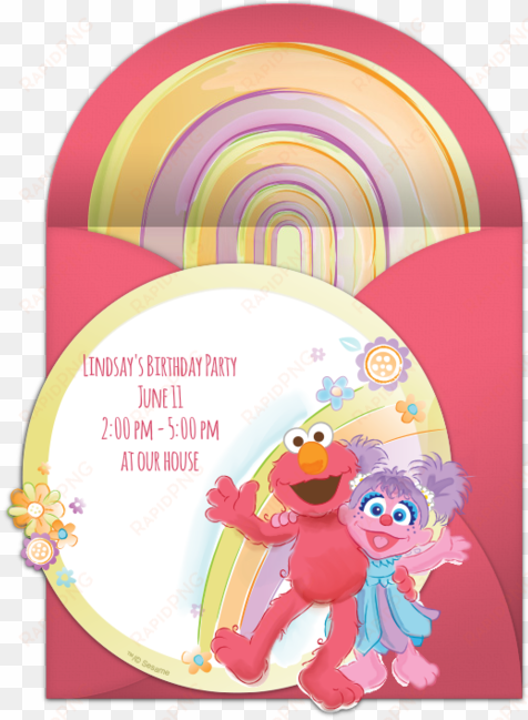 elmo and abby online invitation - elmo