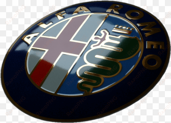 Emailleschild Alfa Romeo 1 Gepraegt Mit Echtgold Und - Vitreous Enamel transparent png image