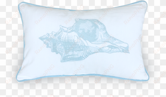 embroidered blue shell oblong scatter cushion - cushion