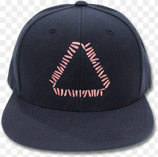 embroidered triangle logo snapback - top logo snapback