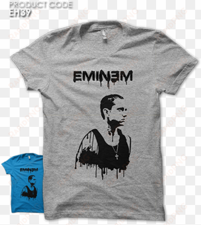 Eminem Half Sleeves Tshirt - Mockup transparent png image