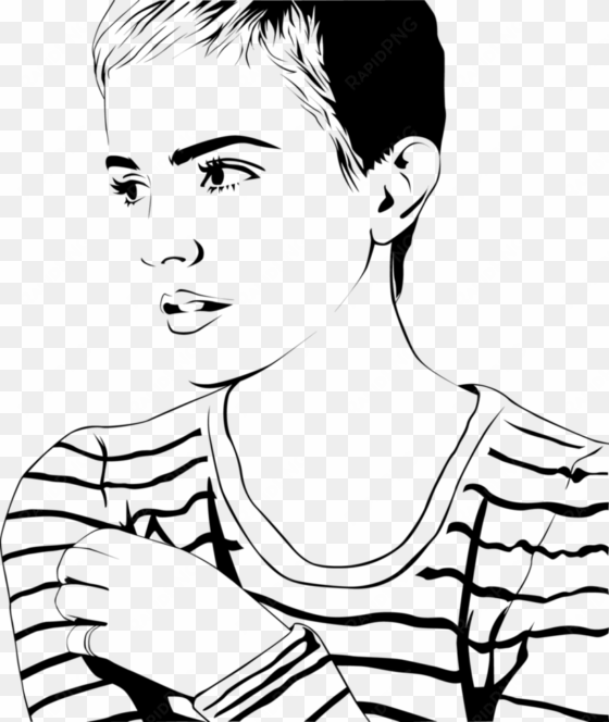 emma watson line art by starmargarine on deviantart - emma watson line art