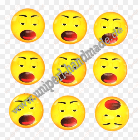 Emoji Cabochon, 14 Mm, Surprised Face - Smiley transparent png image