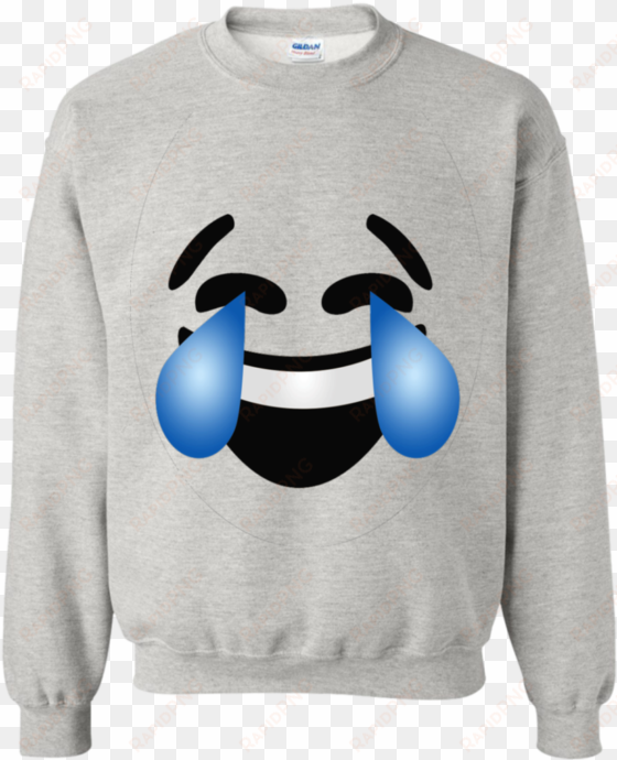 emoji costume laughing tears of joy emoji crewneck - emoji costume laughing tears of joy emoji ls ultra