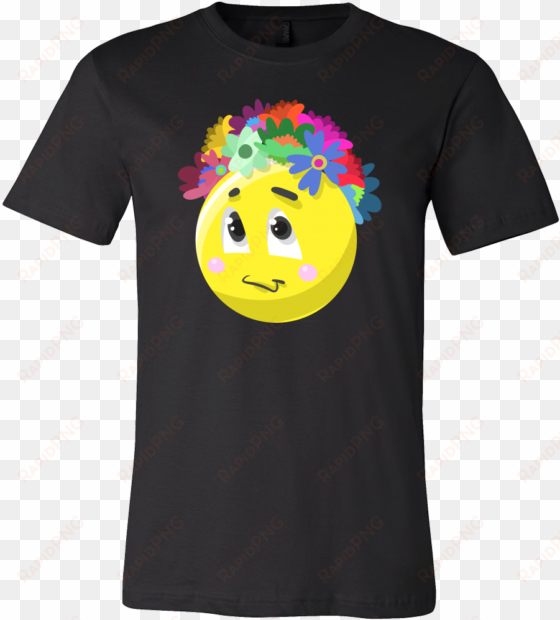 Emoji Flower Cute Face Emojis Flowery Crown T Shirt - Official Ncaa Western Kentucky University Hilltoppers transparent png image