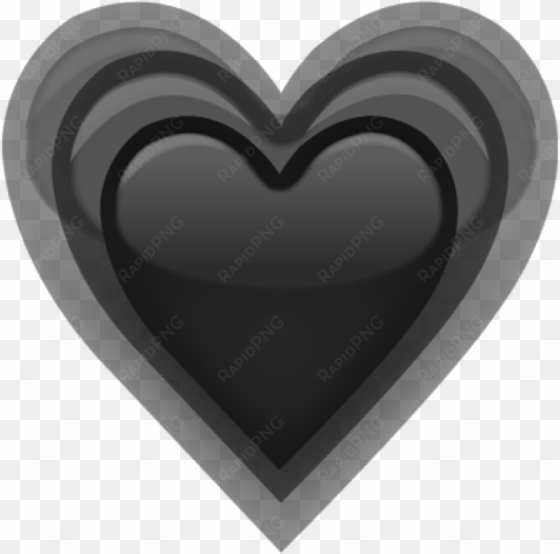 emoji heart black grey freetouse ftestickers remixit - grey heart emoji png
