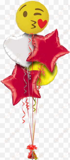 emoji kissing heart valentines balloon - happy birthday sister balloon