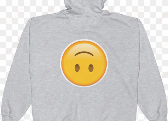 Emoji Zip Hoodie Upside Down Face Just Emoji - Smiley transparent png image