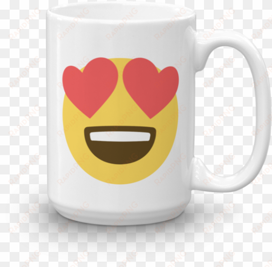 emojione heart eyes emoji mug - world most tired cup