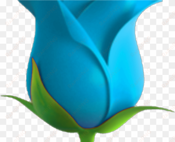 Emojisticker Emoji Blueemoji Blue Rose Flower Bluerose - Rose transparent png image