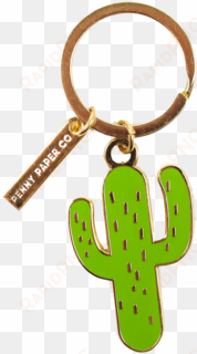 enamel keychain, cactus - child