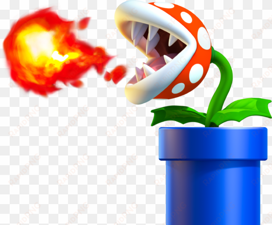 Enemy Art From New Super Mario Bros - Fire Piranha Plant Mario transparent png image