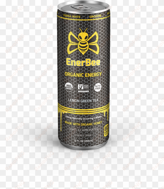 enerbee organic energy lemon green tea - 12 fl oz can