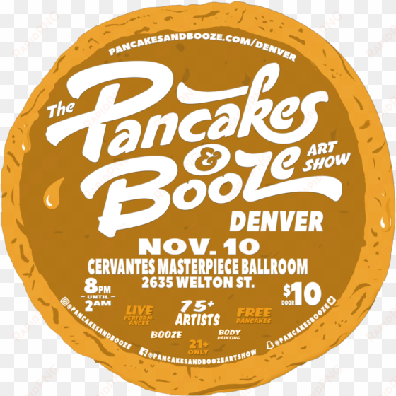 enjoy free pancakes while checking out art and drinking - booze art show
