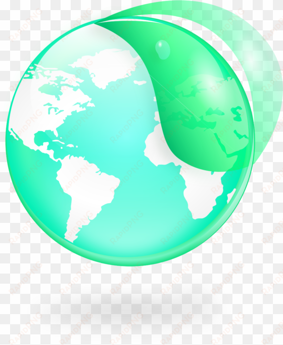 environmental / eco globe & leaf icon clip art royalty - make a globe