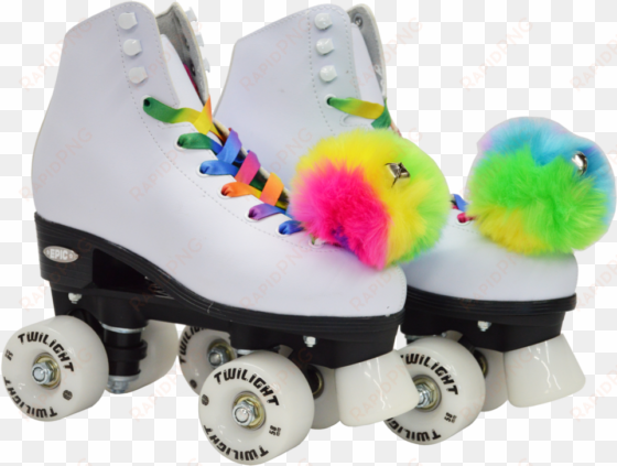 epic allure light-up roller skates - rainbow roller skate