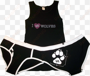 equillibrium wolf tank & panty set - sports bra